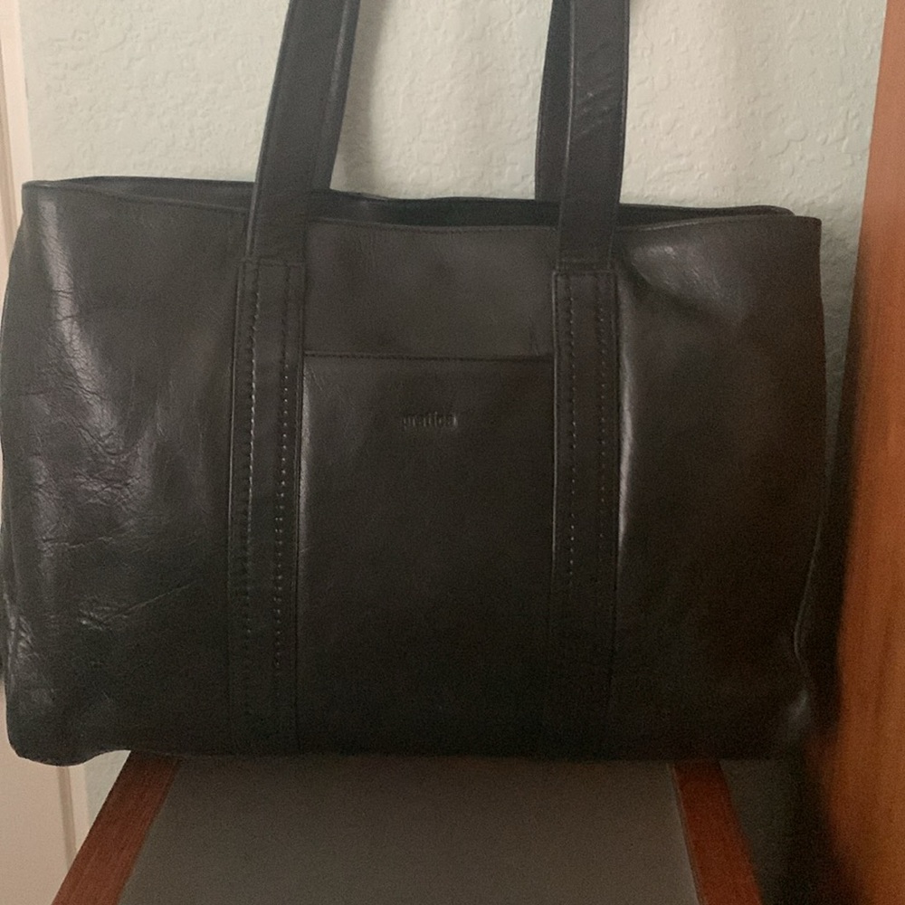 Barbarella full grain leather tote